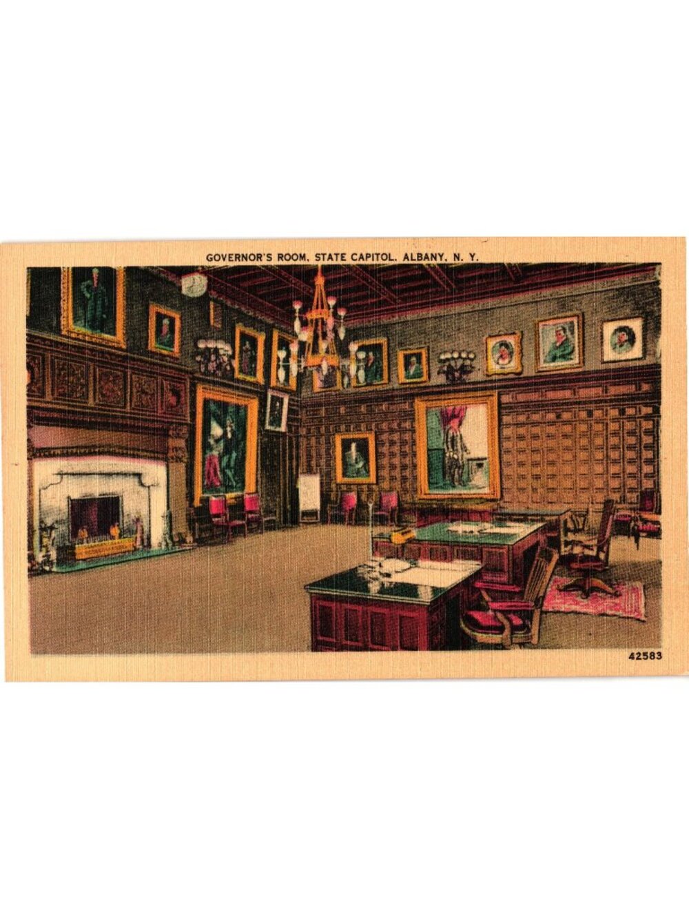 Governors Room State Capitol Albany N.Y. 1940s O. S. Putnam Published